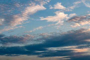 Naklejka na ściany i meble Morning blue sky with clouds