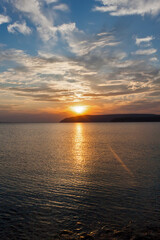 Sunrise. River. Summer