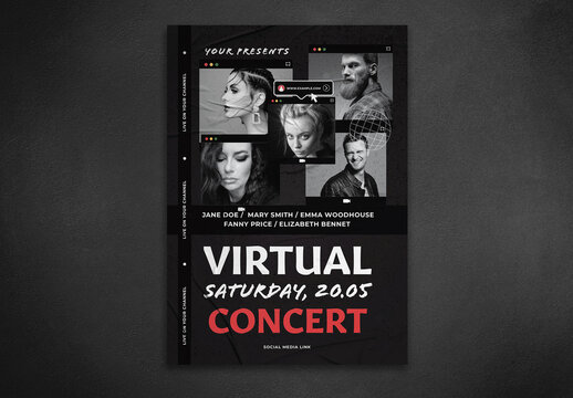 Virtual Concert Flyer Layout