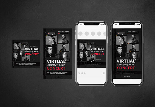 Virtual Concert Social Media Post Layout