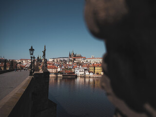Fototapeta na wymiar Prague castle, Charles bridge, Vltava river