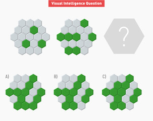 Fototapeta premium Which figure is not given? Solve the puzzle. Intelligence question, visual intelligence
