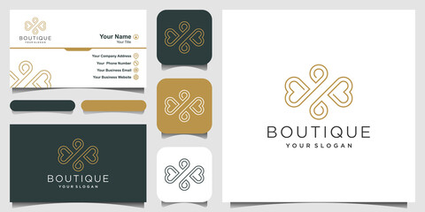 Fototapeta premium Luxury ornament logo design and business card design