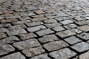 Rough cobblestone way.