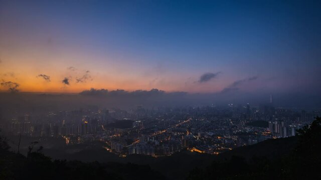 WS T/L Cityscape of Kowloon / Hong Kong, China