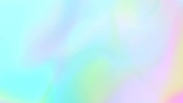 Multicolored motion gradient  lights soft background with holographic animation seamless loop.