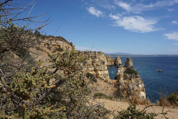 Naklejka premium view from the top of the cliff