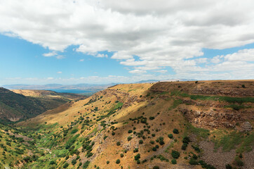 Gamla canyon against the blue sky
