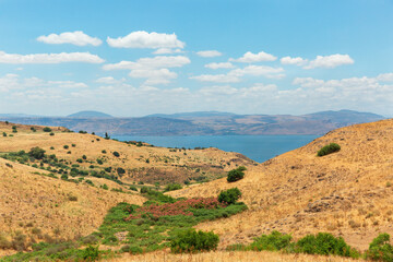 Fototapeta na wymiar Panoramic view of the Sea of Galilee