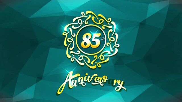 special 85th anniversary birthday greeting card for a very loved person with elegant elements complementing the classic lettering