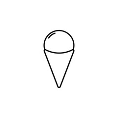 Ice Cream icon, graphic design template, outline style, vector illustration