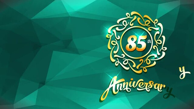 special 85th celebrating anniversary reception postcard for a super beloved person with stylish part complementing the classical lettering