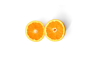 orange on white background
