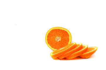 Naklejka na ściany i meble orange slices isolated on white