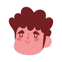 male face character portrait man isoated design icon