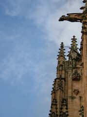 Blue sky with some clouds in Salamanca, Spain