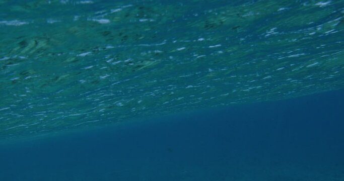 under water abstract textures waves and lights slowmotion redcamera in the pacific ocean