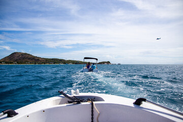 Boating at Lizard Island, Queensland, Australia to Private Beaches
