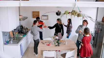 WS HA Friends toasting during meeting / Milan, Italy