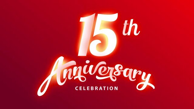 15 years anniversary ceremony invitation card for excellent employee on partnership workplace with flowing offset on intelligent background - Powered by Adobe