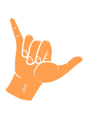 Cool Geste Shaka Handzeichen Hawaii Welle Zeichen 