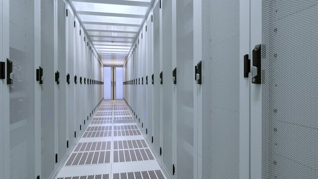 WS PAN Corridor in data center / Amsterdam, Noord-Holland, Netherlands