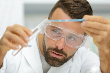 scientist experimenting in the laboratory