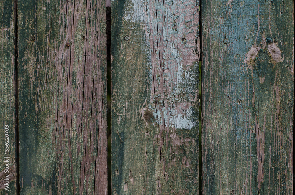 Wall mural wooden boards. tree structure. old paint on a wooden surface.