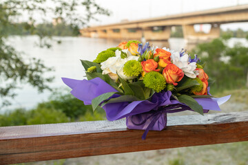 Beautiful, stylish gift bouquet of flowers