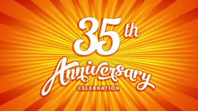 35th birthday anniversary sign of famous businessman celebrating on elegant way throwing a big party