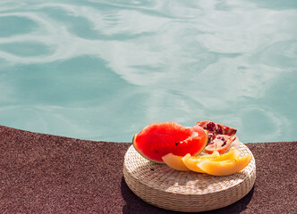 fruit by the pool
