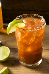 Homemade Mexican Michelada Beer Cocktail