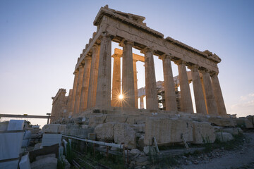 Obraz premium Atrakcja toutrist Acropolis w Atenach w Grecji