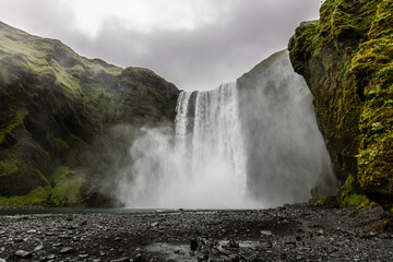 Iceland Waterfall Front View