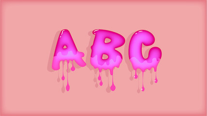 letters on a colored background. A B C