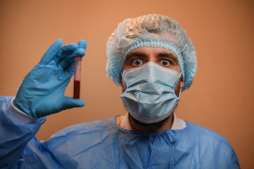 The concept of preventing the spread of the epidemic and treating coronavirus. The doctor points to...
