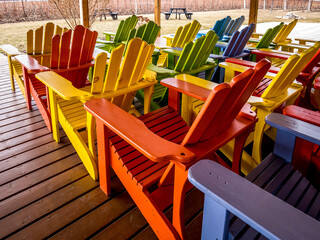 colorful deck chairs