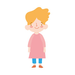 cute little boy cartoon character male isolated design icon