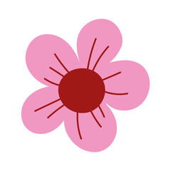 flower season decoration delicate ornament isolated design icon