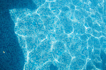 Pool. Blue water in the pool. Summer rest. Summer.
