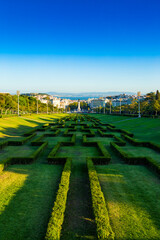 Eduardo VII park located in city of Lisbon, Portugal