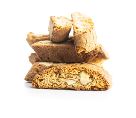 Sweet italian cantuccini cookies. Almonds biscuits.