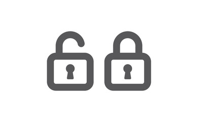 Lock icon, security symbol. Padlock pictogram.