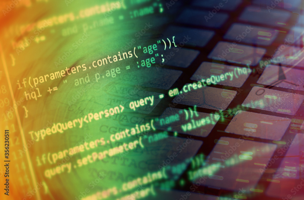 Poster program code on a monitor