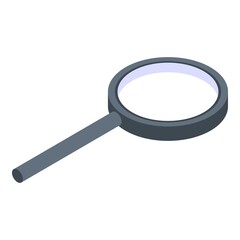 Glass magnifier icon. Isometric of glass magnifier vector icon for web design isolated on white background