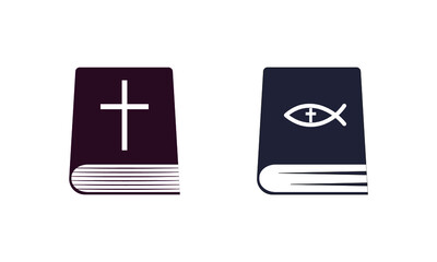Bible icon in trendy flat style isolated on a white background. Religion symbol. Vector illustration, EPS10