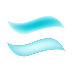 abstract curved wave logo. set of blue. vector illustration