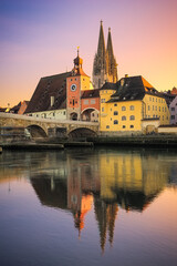The old town of Regensburg, Germany © Mapics