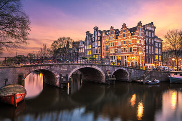 Sunset in Amsterdam, Netherlands