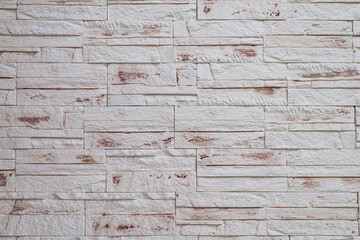 White gypsum cement bricks tiles background wall and texture, seamless pattern